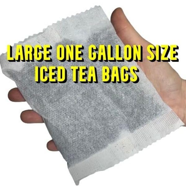 Southern Sweet Tea Company Georgia Peach Iced Tea Bags - Unsweetened Black Tea, 10 Gallon Yield, 10 Count Family Size, for Front Porch Sittin Southern Sweet Tea Company