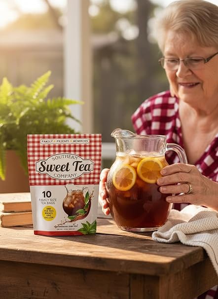 Southern Sweet Tea Company Unsweetened Black Tea Bags, 10 Gallon Size, Orange Pekoe, Family Pack, Zero Calorie, Keto &amp; Paleo Friendly, Bulk Iced Tea Southern Sweet Tea Company