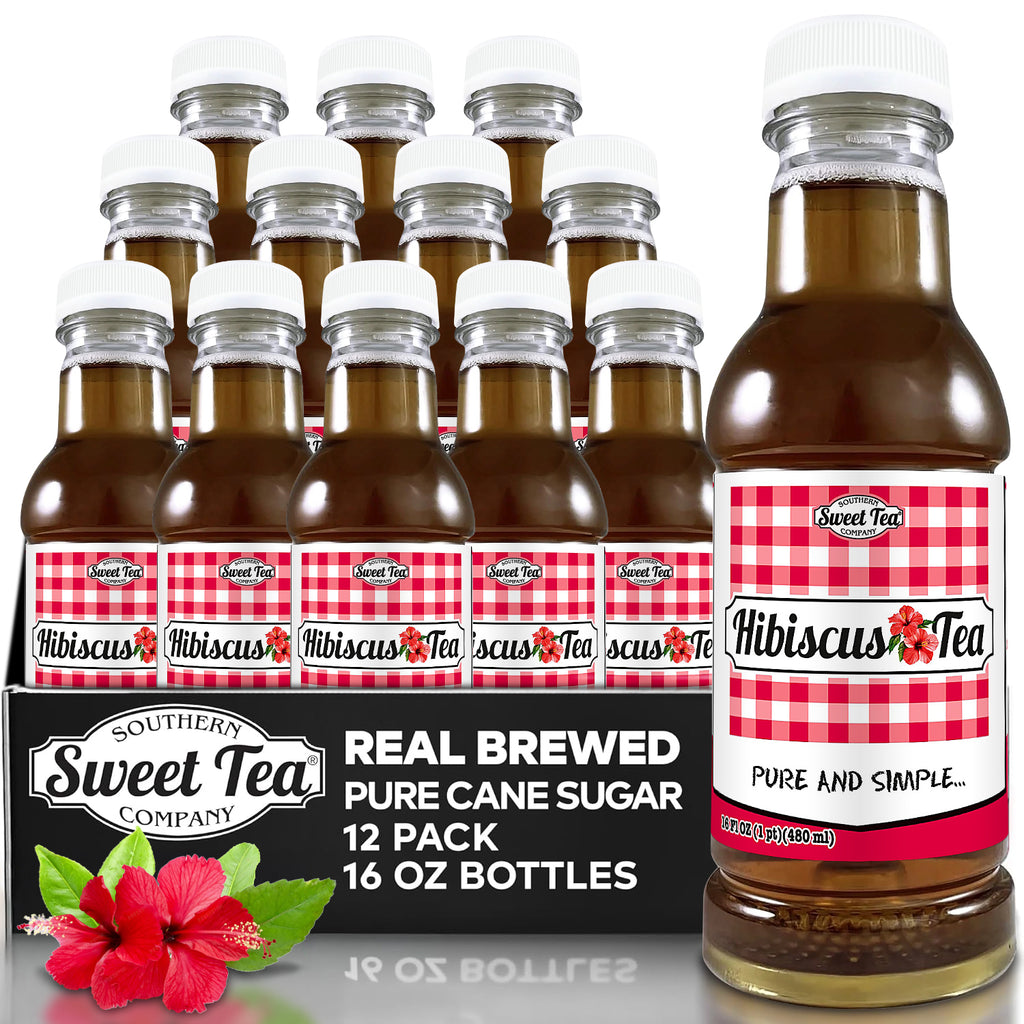 Hibiscus Sweet Iced Tea - Real Brewed Black Tea - 12 Pack (16oz)
