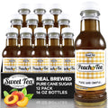 Peach Sweet Iced Tea - Real Brewed Black Tea - 12 Pack (16oz) My Store